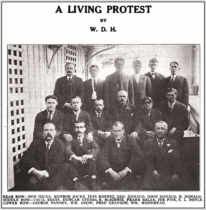 Living Protest by BBH, CO Miners in Jail, ISR p525, Mar 1901