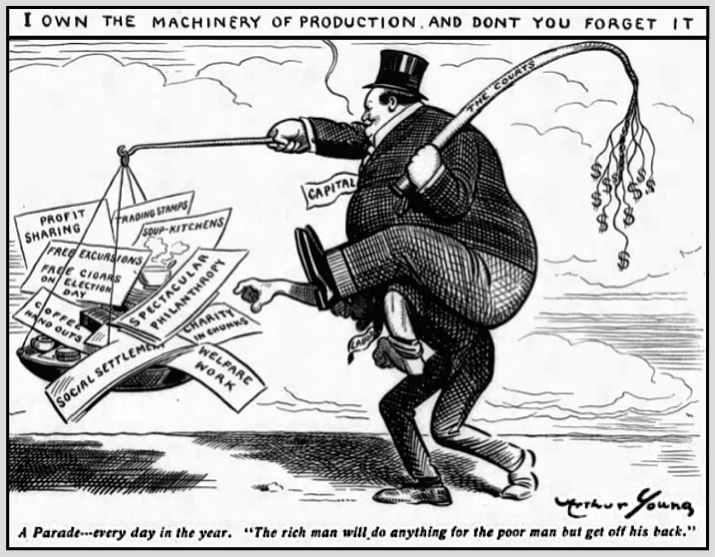 Capital Owns Means on Labors Back detail, Art Young, Cmg Ntn p16, Apr 15, 1911