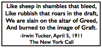 Quote Irwin Tucker Poem Triangle Fire Sacrifice, NY Cl p1, Apr 5, 1911