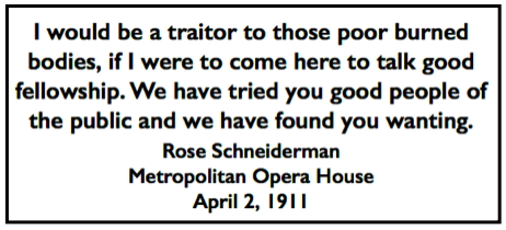 Hellraisers Journal: Metropolitan Opera House: Rose Schneiderman Speaks to Public: “We Have Found You Wanting”