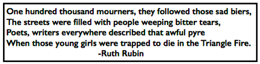 Quote Ruth Rubin, Ballad Triangle Fire, 1968