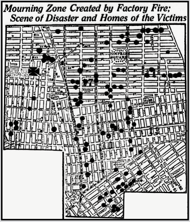 Triangle Fire, Mourning Zone, NY Eve Wld p2, Mar 28, 1911
