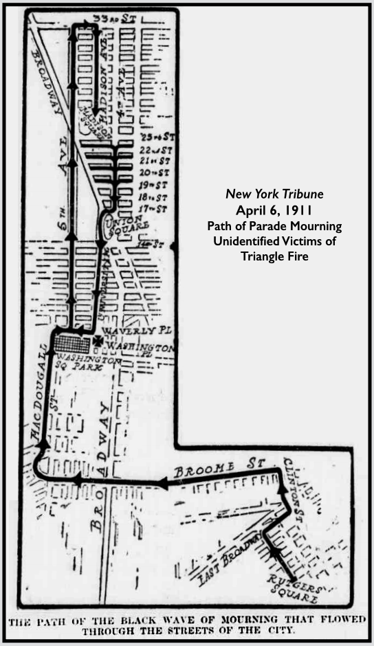 Triangle Fire, Path of Mourning Parade, NY Tb p2, Apr 6, 1911