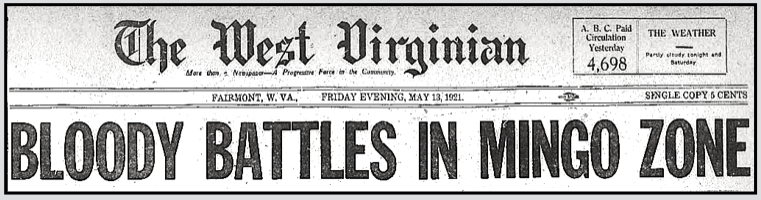 Three Day Battle of the Tug Mingo HdLn, WVgn p1, May 13, 1921