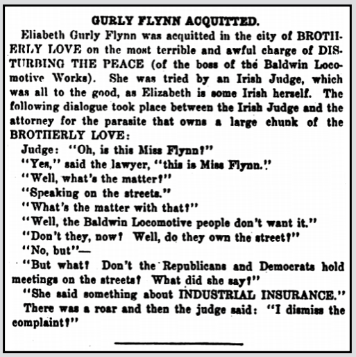 EGF Acquitted Disturbing Peace in Phl, IW p2, June 22, 1911
