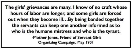 Quote Mother Jones, re Servant Girls Organizing, Kvl TN Sntl p5, May 23, 1901