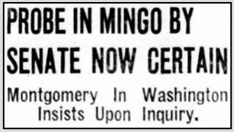 Senate Investigation of Mingo Now Certain, Martinsburg Jr p1, June 25, 1921