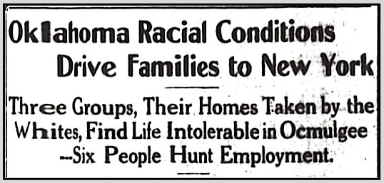 Tulsa Massacre Driven fr Ocmulgee, NY Age p1, June 4, 1921