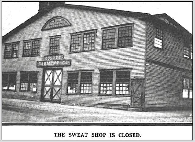 EGF re Minersville Girls Strike Sweat Shop Closed, ISR p10, July 1911