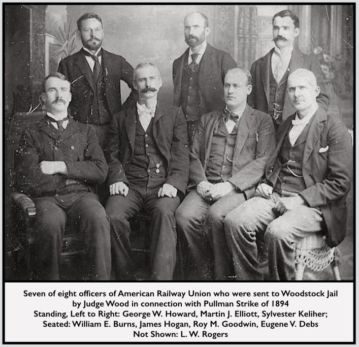 EVD ARU Officers Sent to Woodstock Jail 1894 Pullman Strike, photo ab 1895
