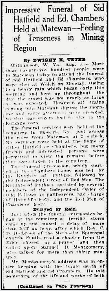 Funeral of Sid and Ed, Wlg Int p1 Aug 4, 1921