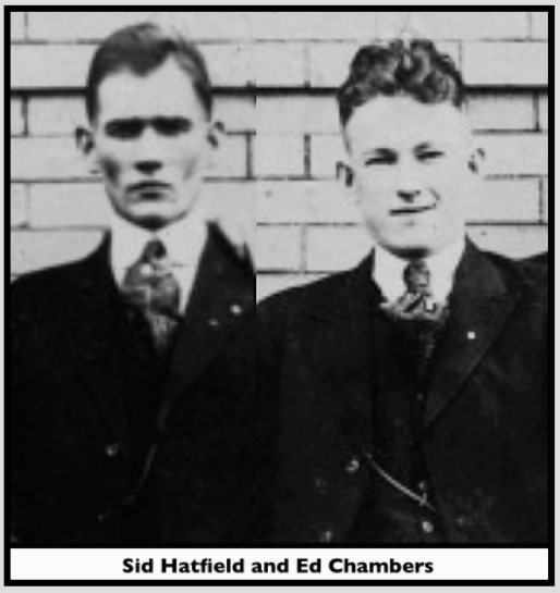 Matewan Defendants Sid Hatfield n Ed Chambers, WV Hx Center, see also UMWJ p14, June 15, 1921