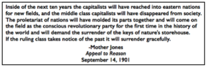Quote Mother Jones, Capitalists should surrender gracefully, AtR p2, Sept 14, 1901
