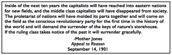 Quote Mother Jones, Capitalists should surrender gracefully, AtR p2, Sept 14, 1901