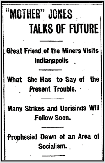 Mother Jones, Interview re Socialism, Evl IN Jr p3, Aug 31, 1901