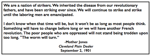 Quote Mother Jones, Nation of Strikers, Clv Pln Dlr p5, Sept 2, 1901