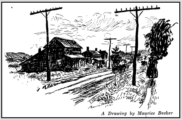 WV Battle by Shields, Mining Camp by M Becker, Lbtr p20, Oct 1921