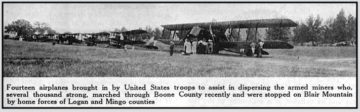 WV Miners March, US Airplanes, Survey p183, Oct 29, 1921