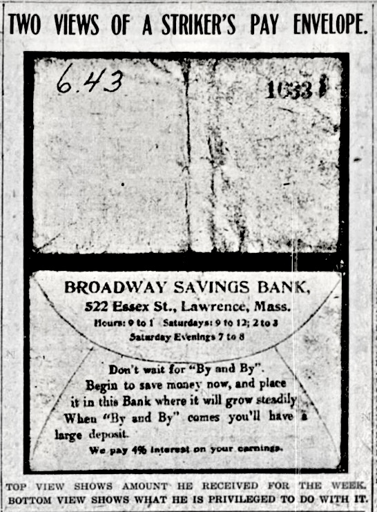 Lawrence Pay Envelope, Bst Glb p8, Jan 28, 1912