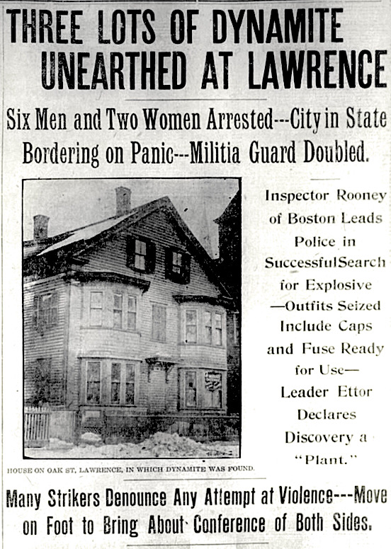 HdLn Lawrence Dynamite Found, Bst Glb p1, Jan 21, 1912