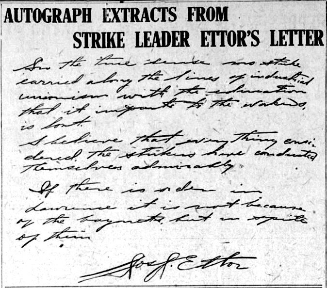 Lawrence Ettor Letter, Bst Glb p8, Jan 28, 1912