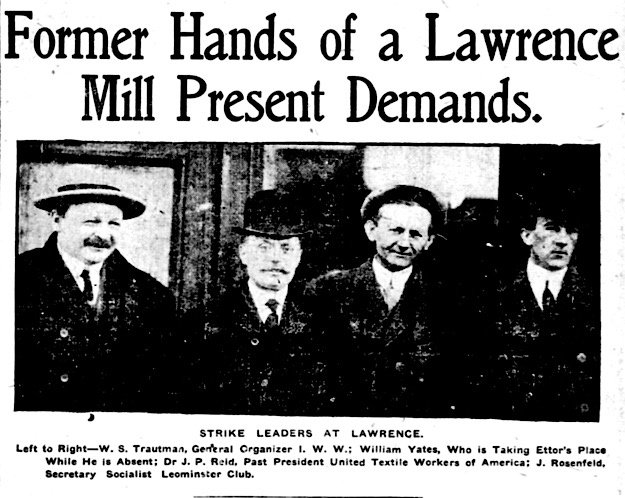 Lawrence Strike Leaders Trautman Etc no BBH, Bst Glb Eve p1, Feb 6, 1912