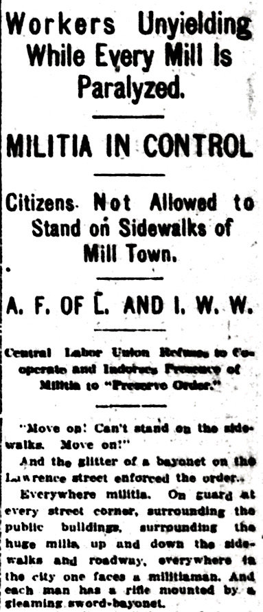HdLn Lawrence Strikers Unyielding, NY Call p1, Feb 15, 1912