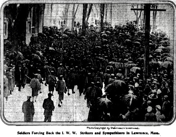 Lawrence Soldiers v Strikers, Dly Ark Gz p53, Mar 24, 1912
