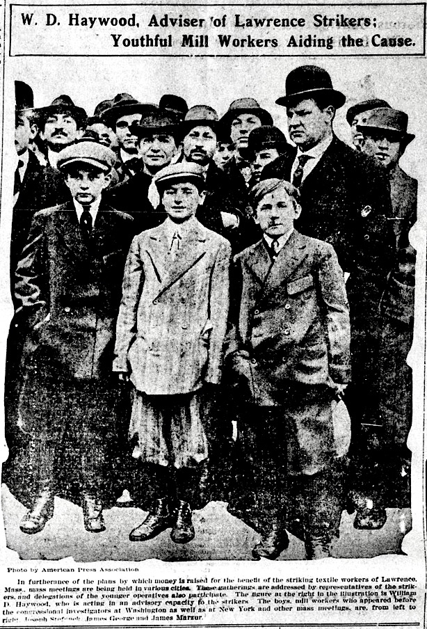 BBH w Child Strikers of Lawrence, Waxahachie Dly Lt p6, Mar 23, 1912