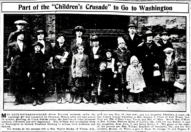 Part of Children's Crusade for Amnesty, Kate OHare, St L Pst Dsp p17, Apr 13, 1922