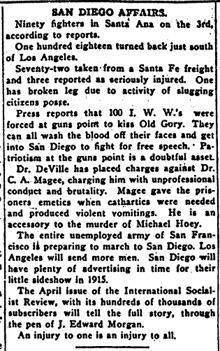 IWW San Deigo FSF, re UE of San Francisco, IW p2, Apr 11, 1912