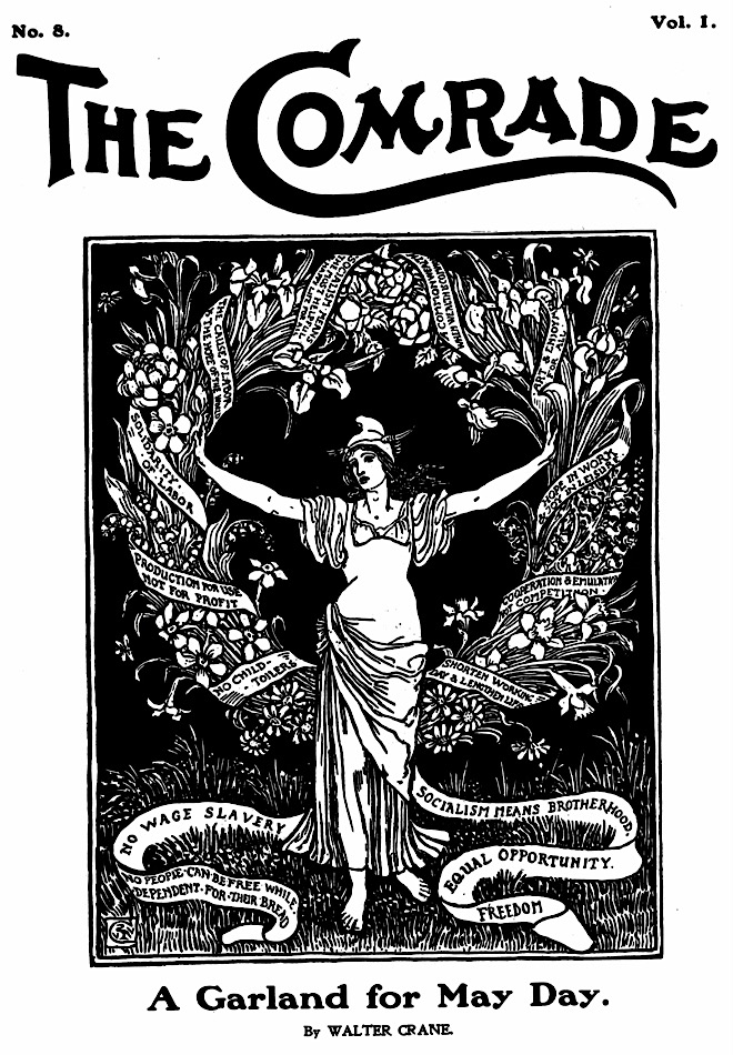 Garland for May Day by W Crane, Comrade p 169, May 1902