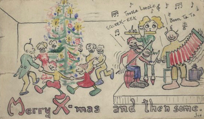 From Joe Hill at SL County Jail to Rudberg, Merry XMass, Dec 18, 1914