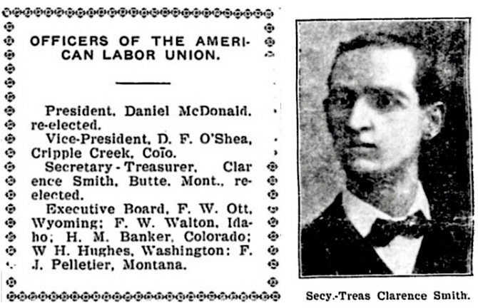 Officers Elected ALUC Sec Tre Clarence Smith, Btt Lbr Wld p1, June 9, 1902