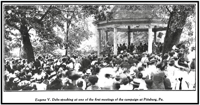 EVD Speaks Cascade Park, New Castle PA June 22, 1912, Cmg Ntn p9, July 27, 1912