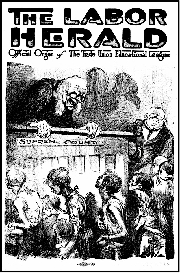 Cartoon US Supreme Court v Child Workers, Lbr Hld Cv, July 1922