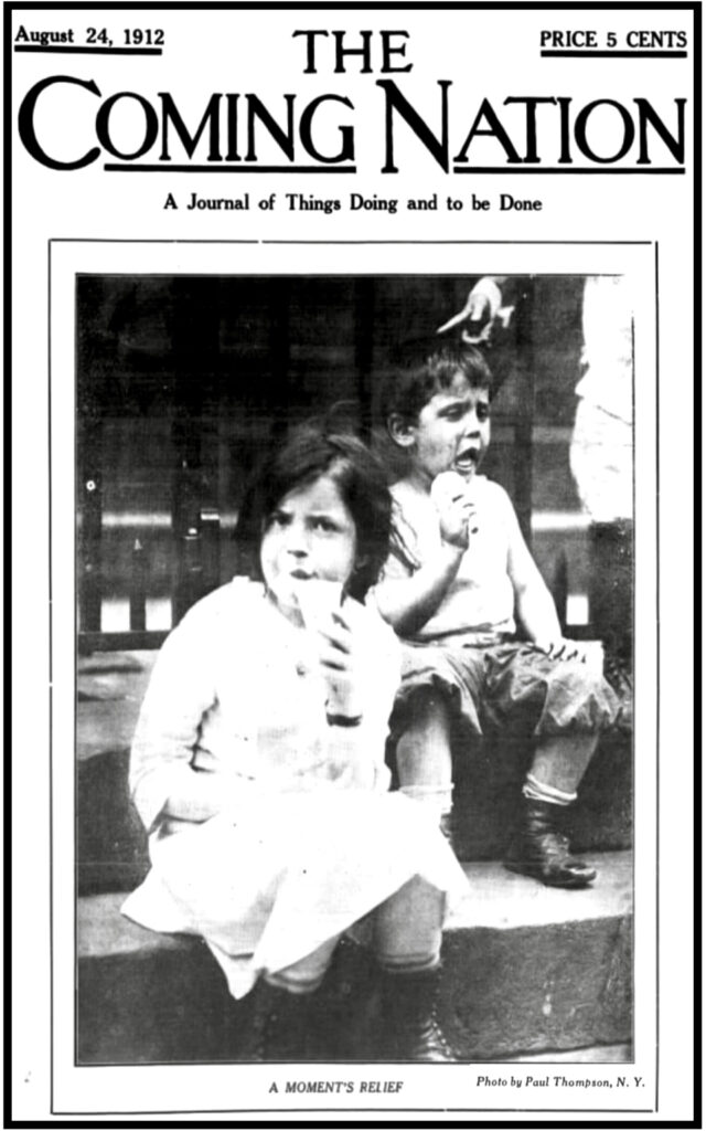 New York City Children Sitting on Stoop,  Paul Thompson, Cmg Ntn Cv, Aug 24, 1912