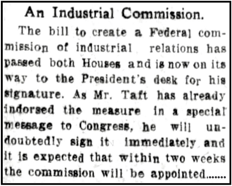 HdLn Congress Creates CIR, Bton VT Dly Ns p4, Aug 24, 1912