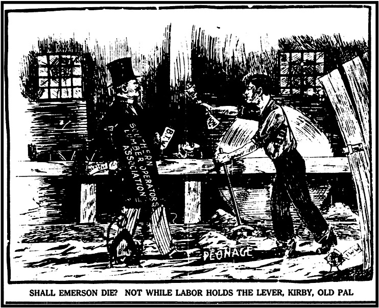 Cartoon, Shall Emerson Die, re Grabow, IW p1, Aug 22, 1912