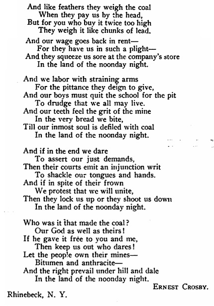 Poem 2, Miners Song, ISR p133, Sept 1902