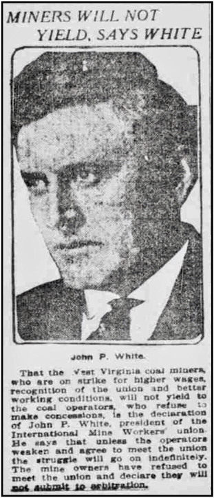 John P White, Lake Co Tx IN p1, Sept 26, 1912