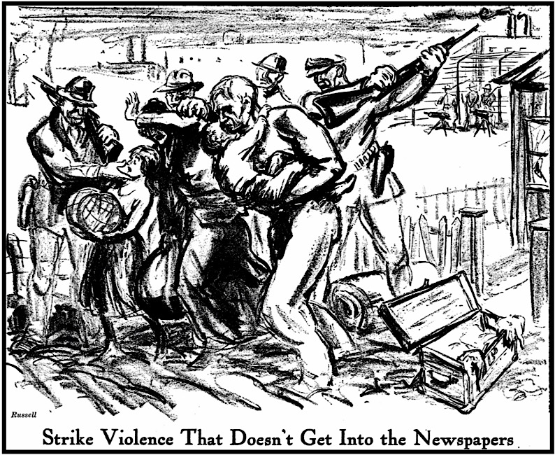 National Coal Strikes, Violent Evictions by Russell, Lbtr p4, Sept 1922
