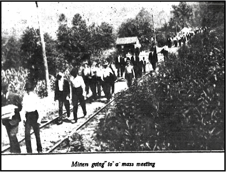 WV Mine War, Miners to Mass Meeting, Cmg Ntn p5, Oct 12, 1912