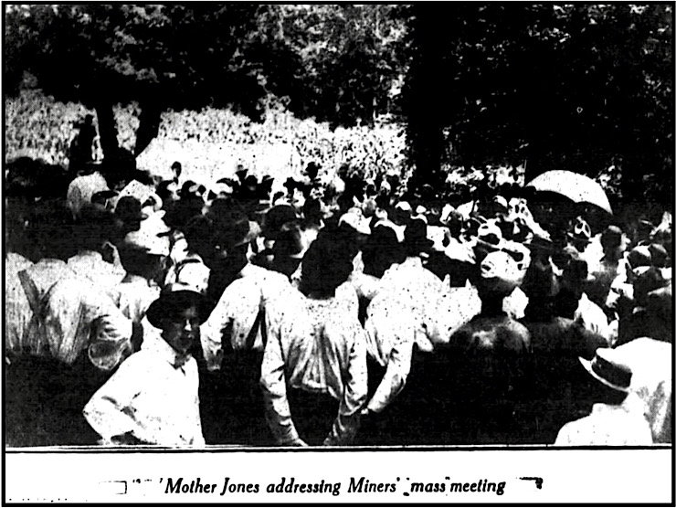 WV Mine War, Mother Jones Speaks at Mass Meeting, Cmg Ntn p5, Oct 12, 1912