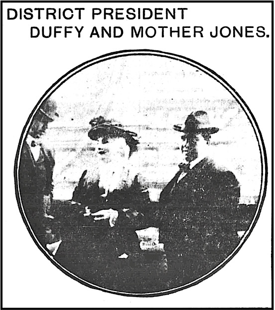 Thomas Duffy n Mother Jones, NY Eve Wld p2, Oct 9, 1902