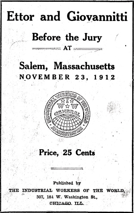 Ettor n Giovannitti bf Jury, Salem MA, Nov 23, 1912, IWW