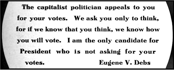 Quote EVD re Capitalist Politician, ISR Cv, Nov 1912