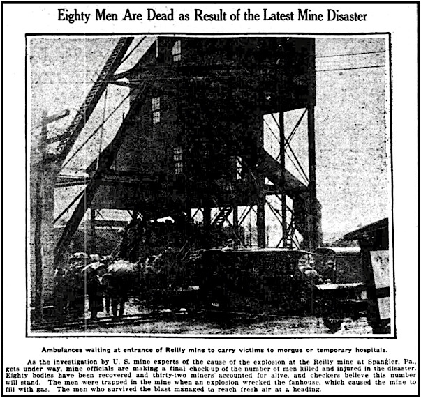 Spangler MnDs 80 Dead, Rchmnd IN Pldm p1, Nov 9, 1922