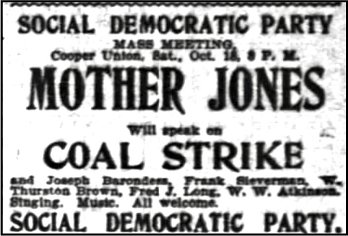 Ad Mother Jones, Cooper Un Oct 18, NYT p9, Oct 19, 1902