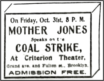 Ad Mother Jones to Spk at Criterion re Anth Strike, Brk Ctz p6, Oct 29, 1902